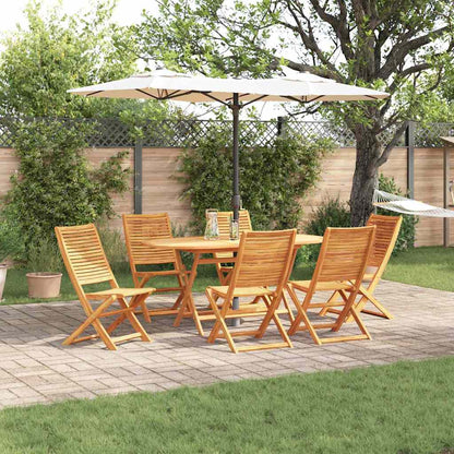vidaXL Garten Essgruppe 7 pcs Braun Akazie Massivholz