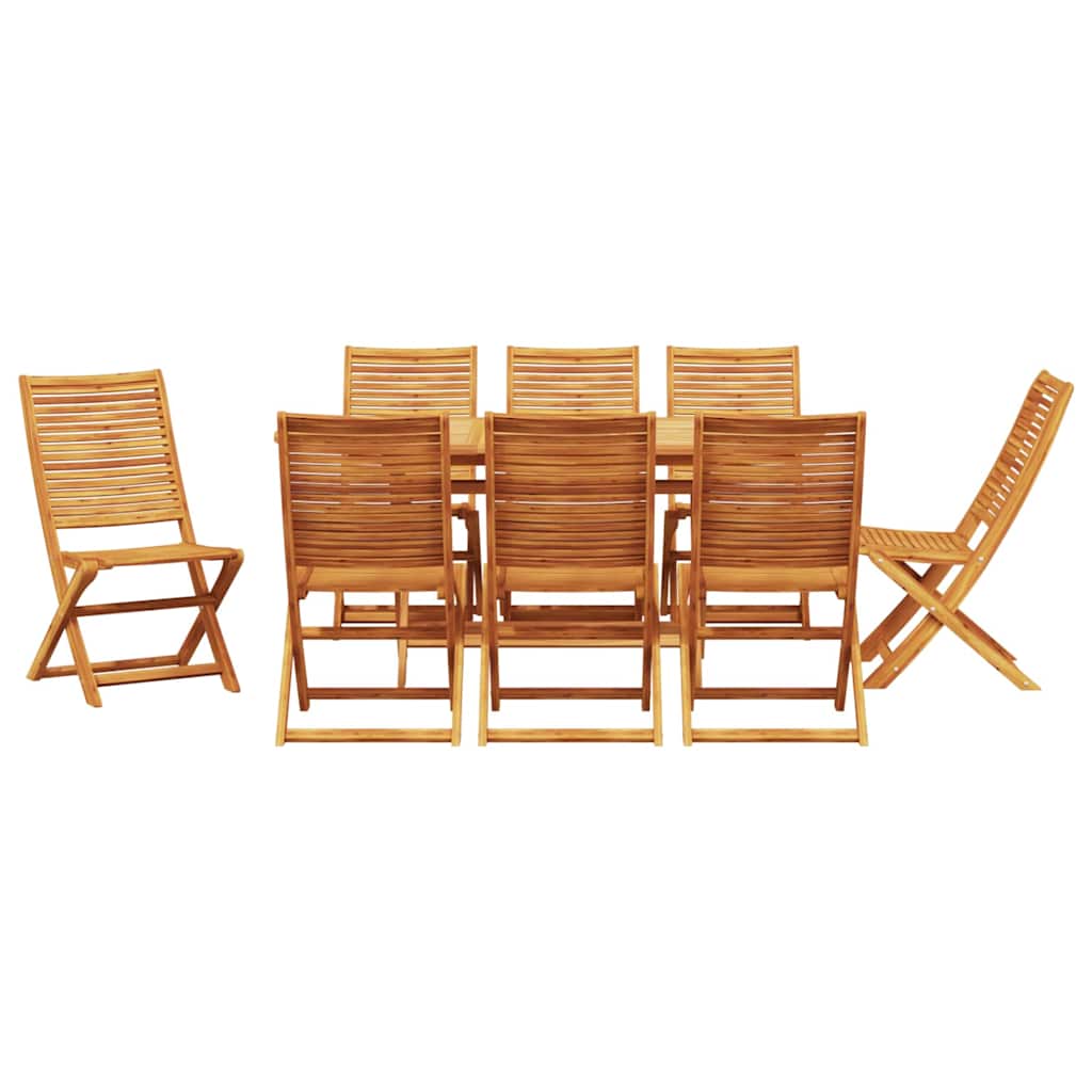 vidaXL Garten Essgruppe 9 pcs Braun Akazie Massivholz