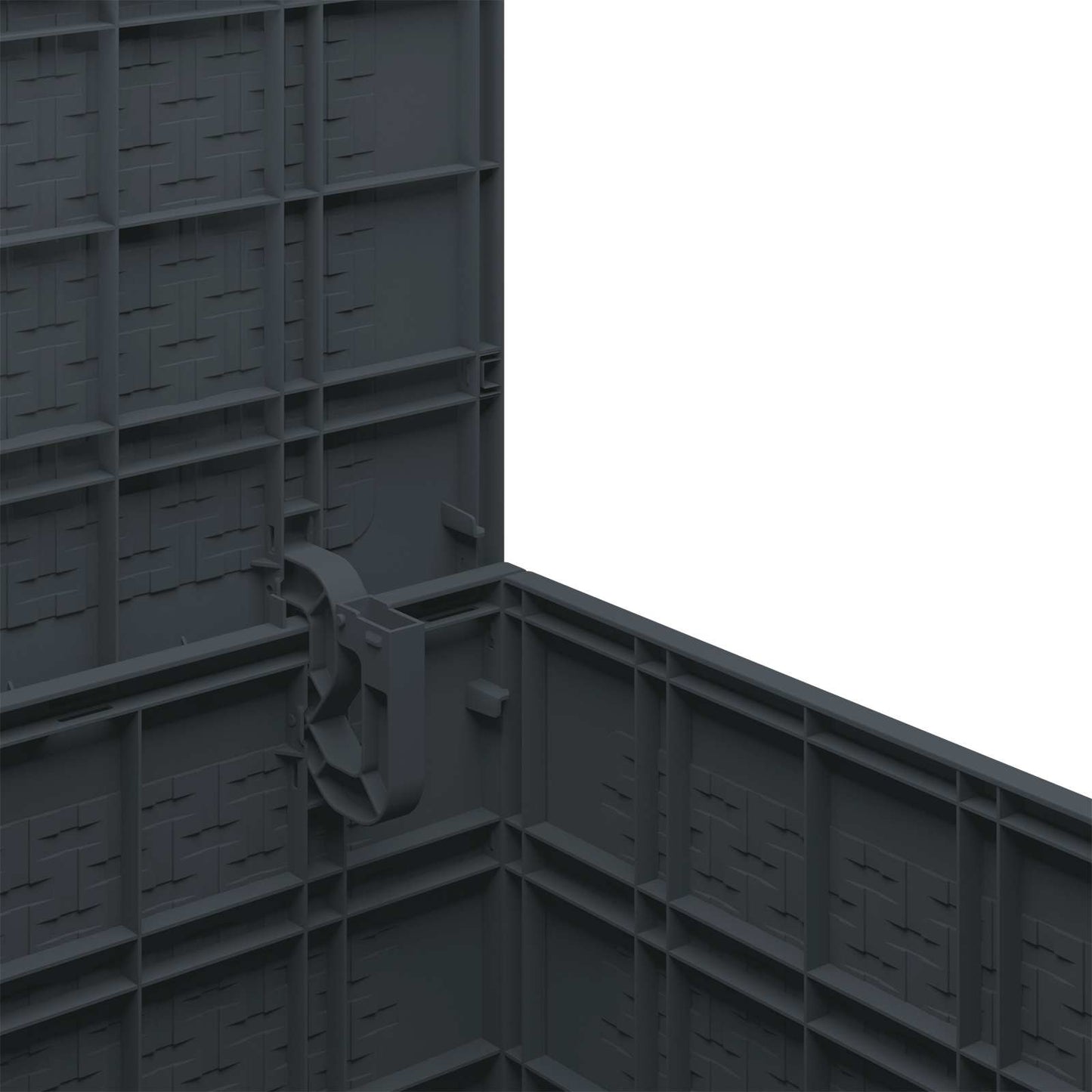 Aufbewahrungsbox Anthrazit 55 x 53 x 57 cm Polypropylen