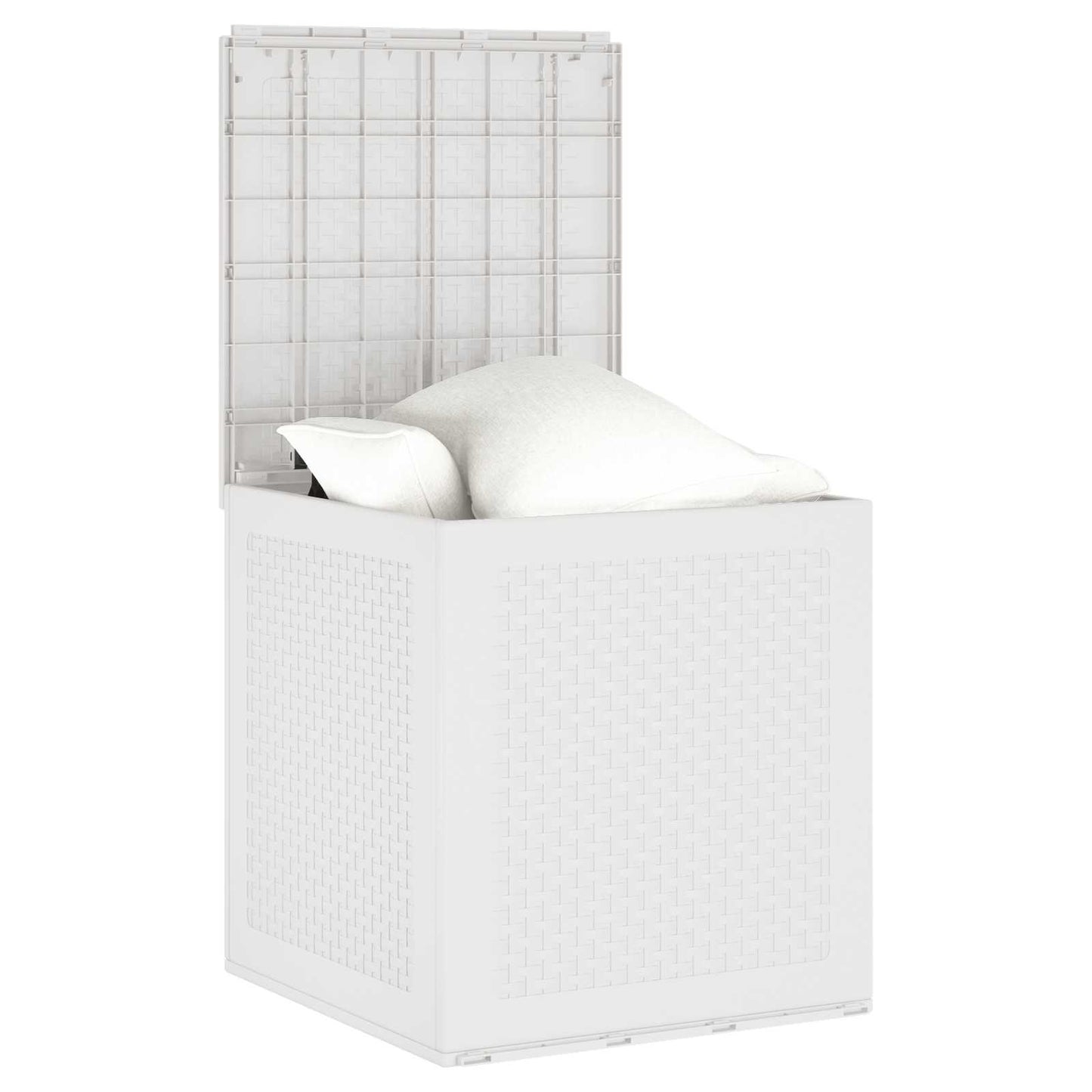 vidaXL Aufbewahrungsbox mit Speicher Weiß 55 x 53 x 57 cm Polypropylen