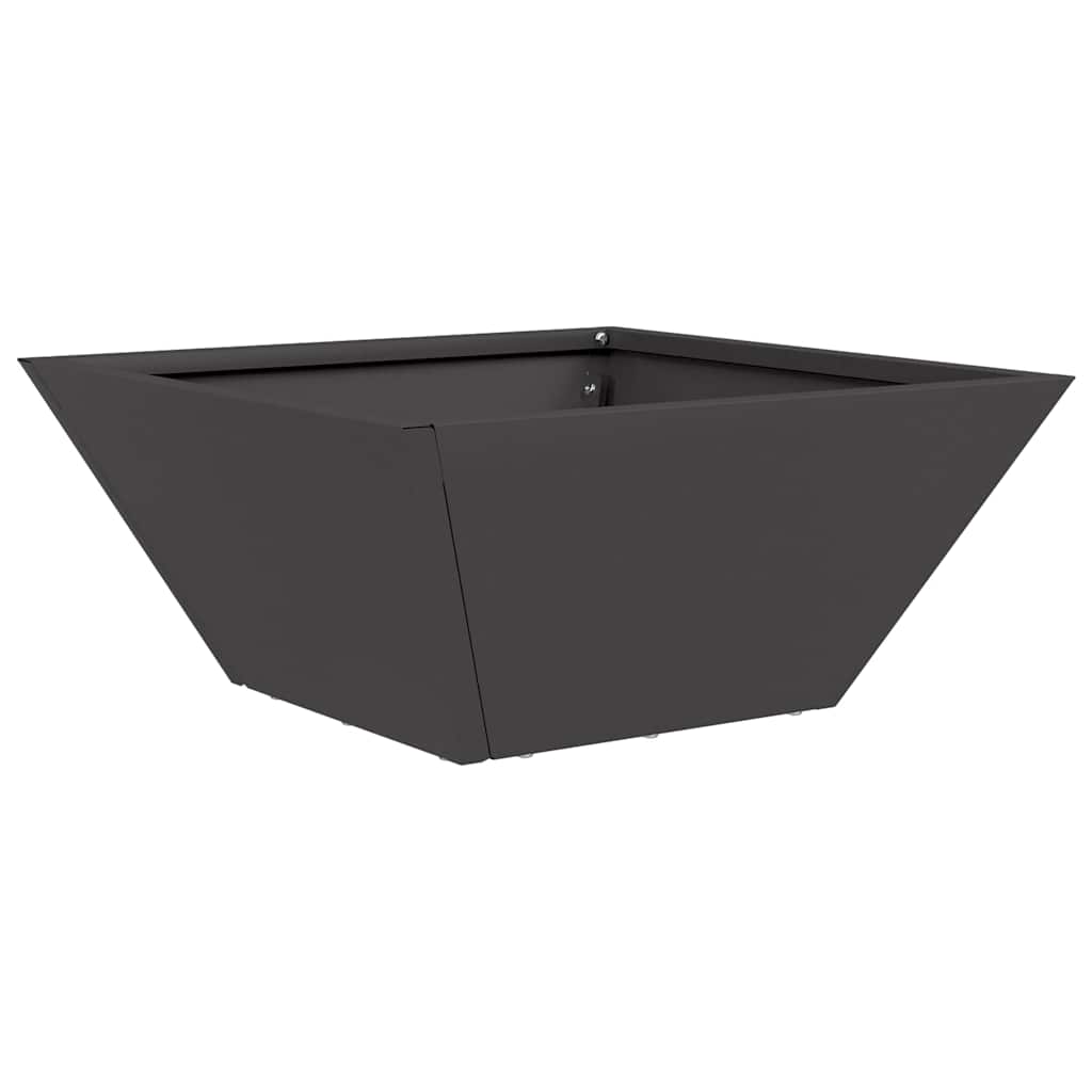 vidaXL Garten-Pflanzgefäß Schwarz 35 x 35 x 15 cm Kaltgewalzter Stahl