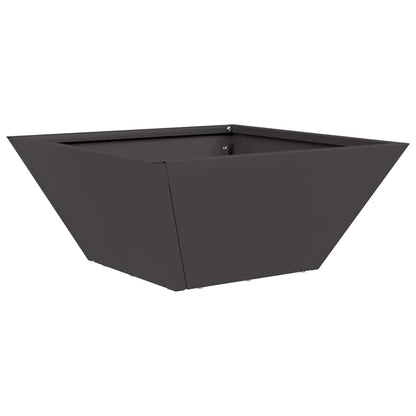 vidaXL Garten-Pflanzgefäß Schwarz 35 x 35 x 15 cm Kaltgewalzter Stahl