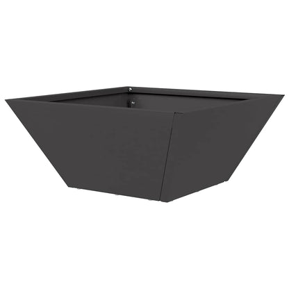 vidaXL Garten-Pflanzgefäß Schwarz 35 x 35 x 15 cm Kaltgewalzter Stahl