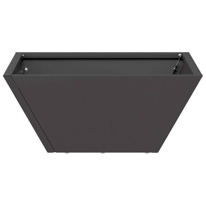 vidaXL Garten-Pflanzgefäß Schwarz 35 x 35 x 15 cm Kaltgewalzter Stahl