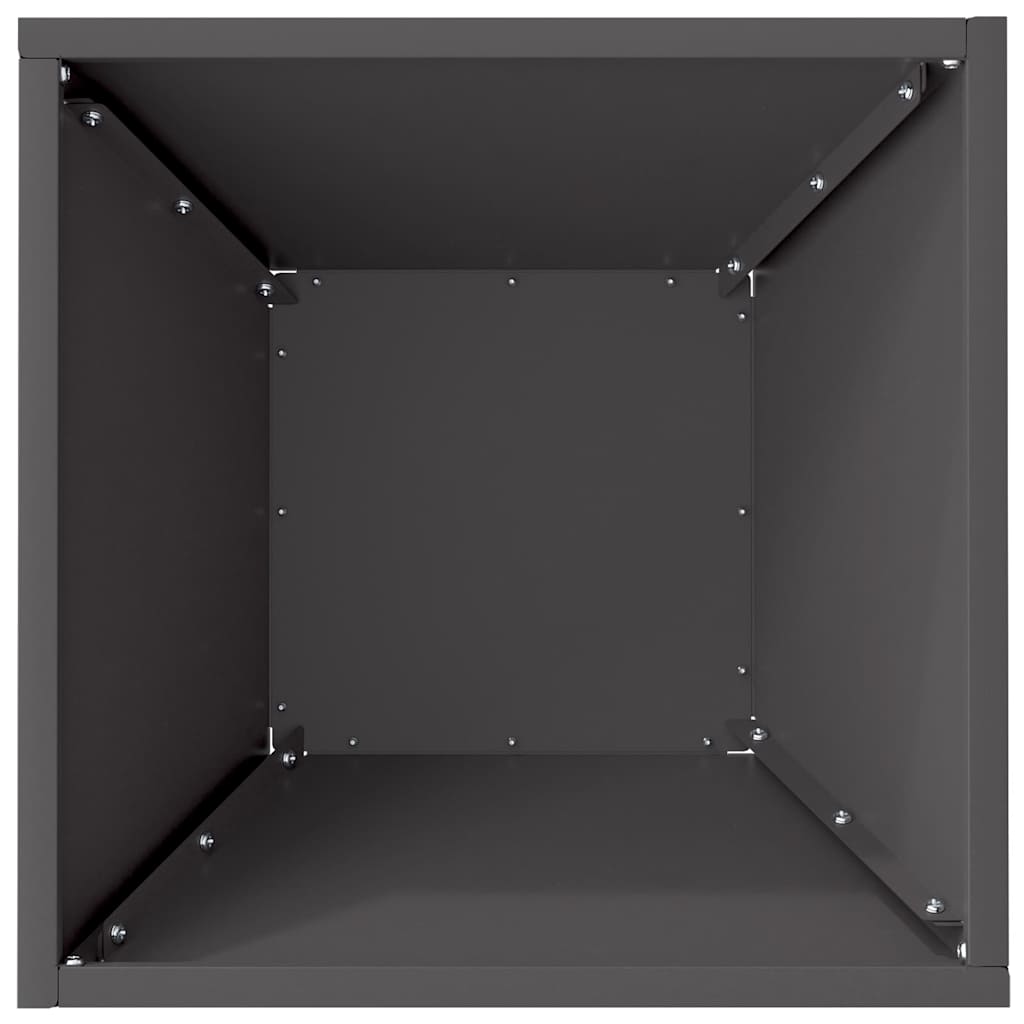 vidaXL Garten-Pflanzgefäß Schwarz 35 x 35 x 15 cm Kaltgewalzter Stahl