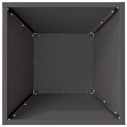 vidaXL Garten-Pflanzgefäß Schwarz 35 x 35 x 15 cm Kaltgewalzter Stahl