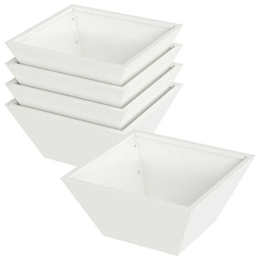 vidaXL Garten-Pflanzgefäß 5 pcs Weiß 35 x 35 x 15 cm