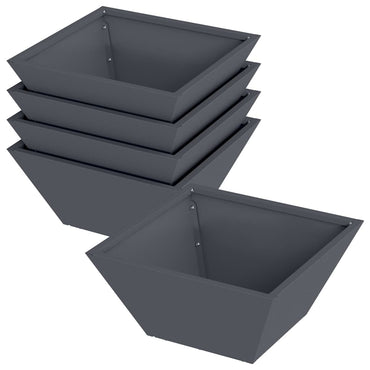 vidaXL Garten-Pflanzgefäß 5 pcs Anthrazit 35 x 35 x 15 cm