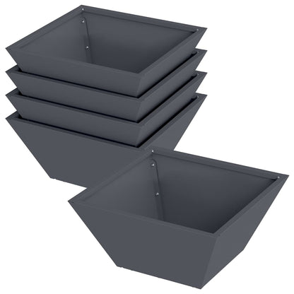 Garten-Pflanzgefäß 5 pcs Anthrazit 35 x 35 x 15 cm