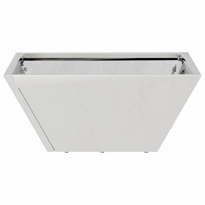 vidaXL Garten-Pflanzgefäß 5 pcs Silber 35 x 35 x 15 cm Edelstahl