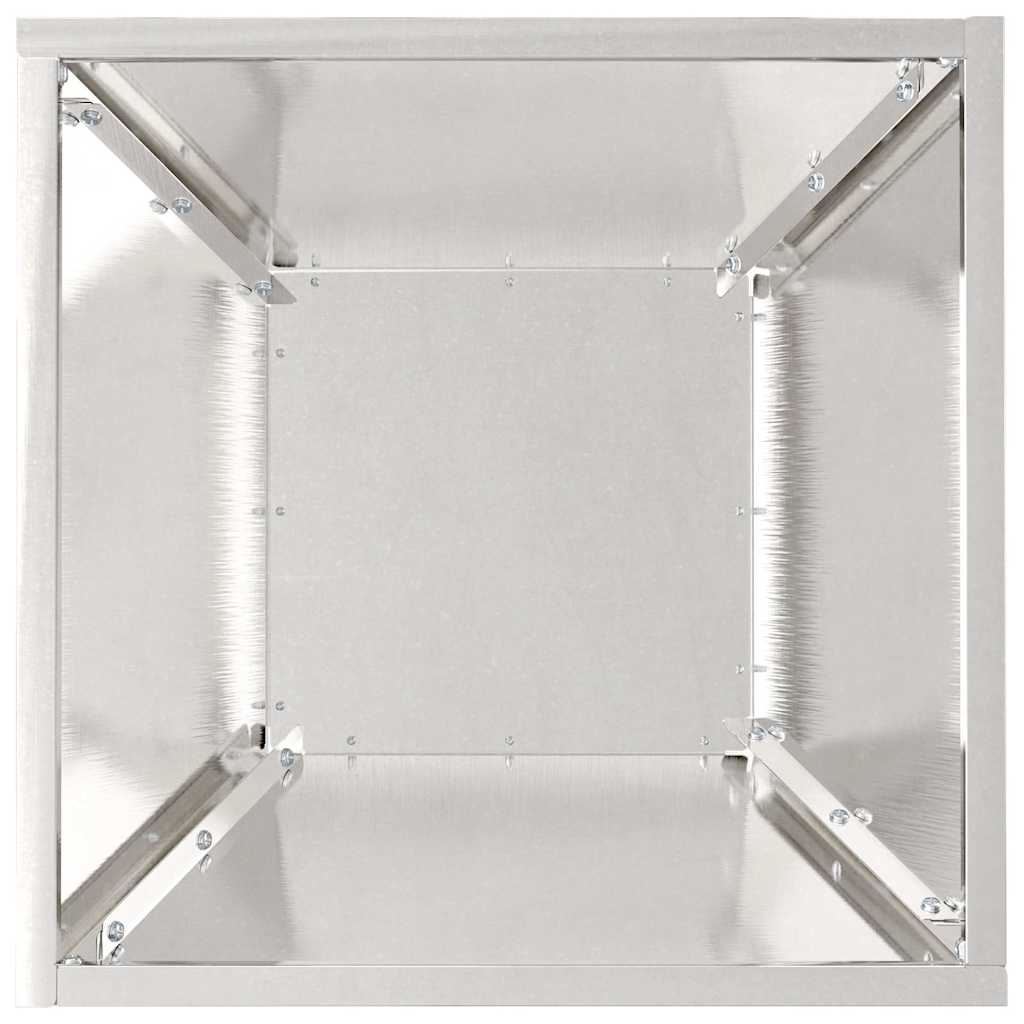 vidaXL Garten-Pflanzgefäß 5 pcs Silber 35 x 35 x 15 cm Edelstahl