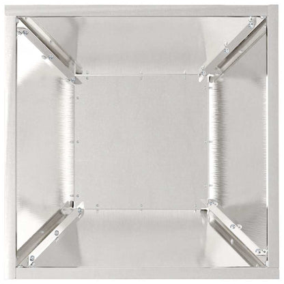 vidaXL Garten-Pflanzgefäß 5 pcs Silber 35 x 35 x 15 cm Edelstahl