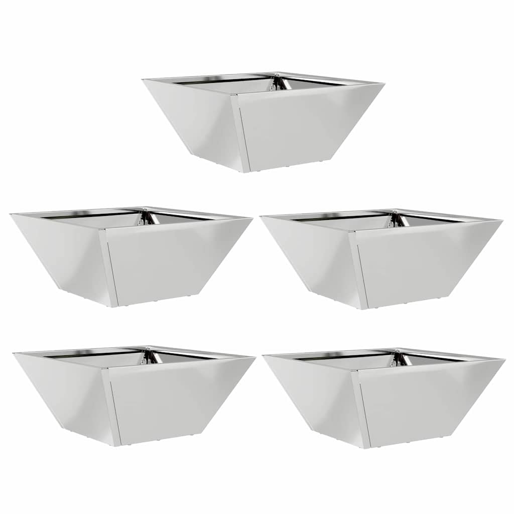 Garten-Pflanzgefäß 5 pcs Silber 35 x 35 x 15 cm
