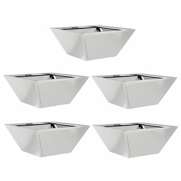 vidaXL Garten-Pflanzgefäß 5 pcs Silber 35 x 35 x 15 cm