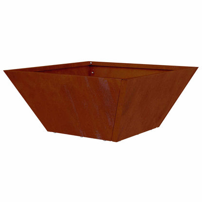 vidaXL Garten-Pflanzgefäß Rostig 35 x 35 x 15 cm Wetterfeststahl