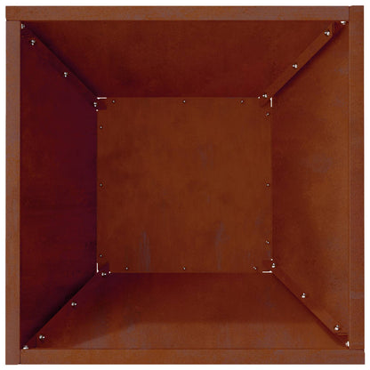 vidaXL Garten-Pflanzgefäß Rostig 35 x 35 x 15 cm Wetterfeststahl