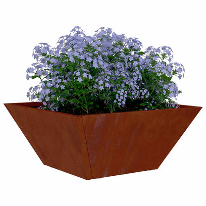 vidaXL Garten-Pflanzgefäß 5 pcs Rostig 35 x 35 x 15 cm Wetterfeststahl