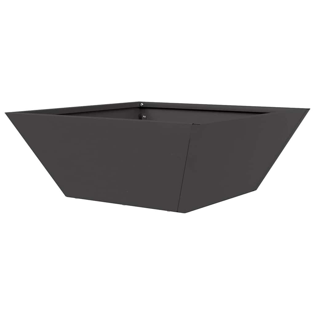 vidaXL Garten-Pflanzgefäß Schwarz 40 x 40 x 15 cm Kaltgewalzter Stahl