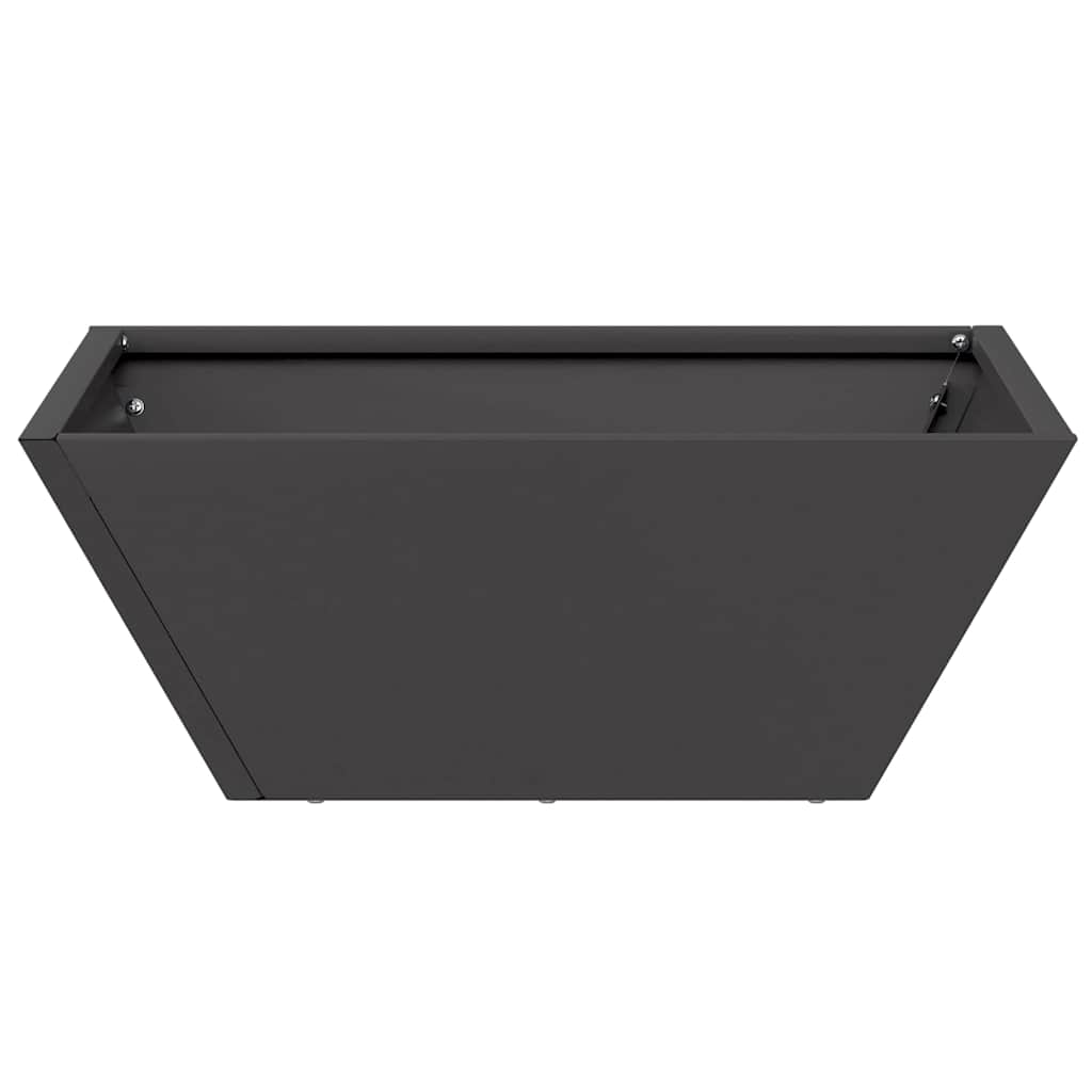 vidaXL Garten-Pflanzgefäß Schwarz 40 x 40 x 15 cm Kaltgewalzter Stahl