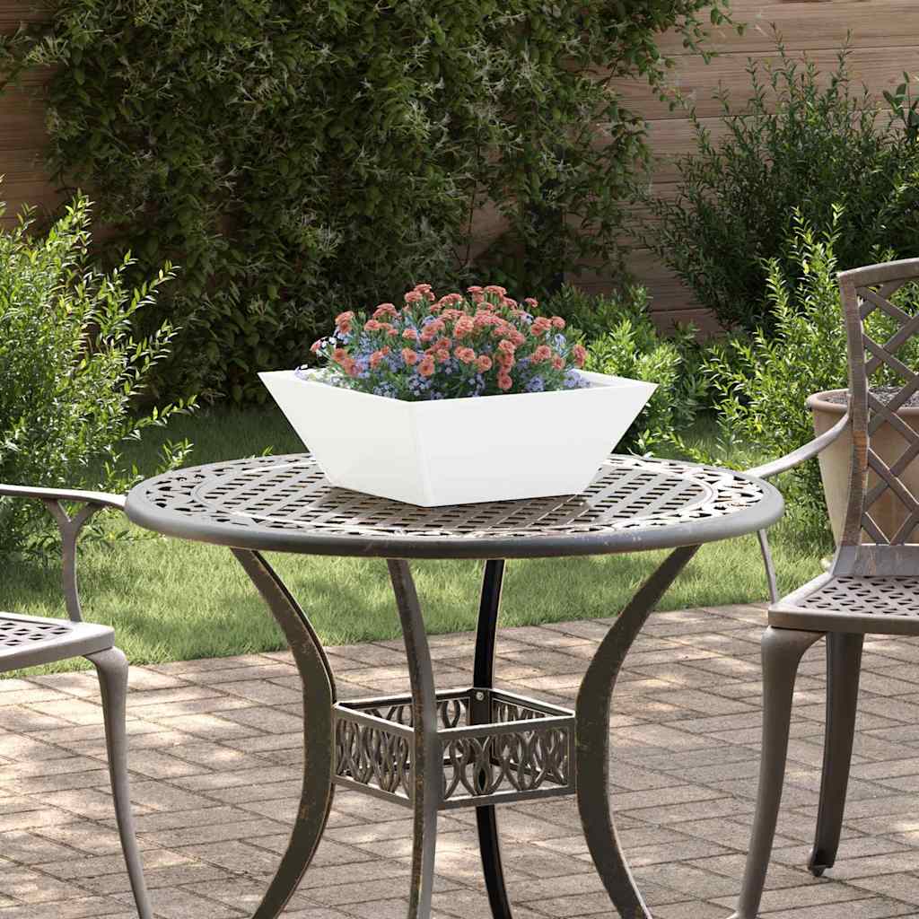 vidaXL Garten-Pflanzgefäß 5 pcs Weiß 40 x 40 x 15 cm