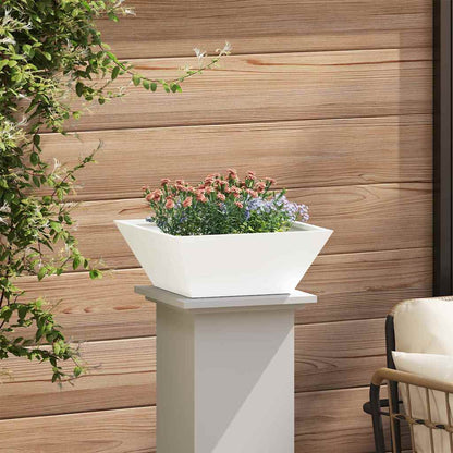 vidaXL Garten-Pflanzgefäß 5 pcs Weiß 40 x 40 x 15 cm