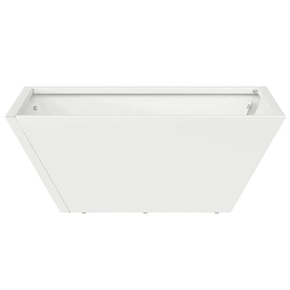 vidaXL Garten-Pflanzgefäß 5 pcs Weiß 40 x 40 x 15 cm