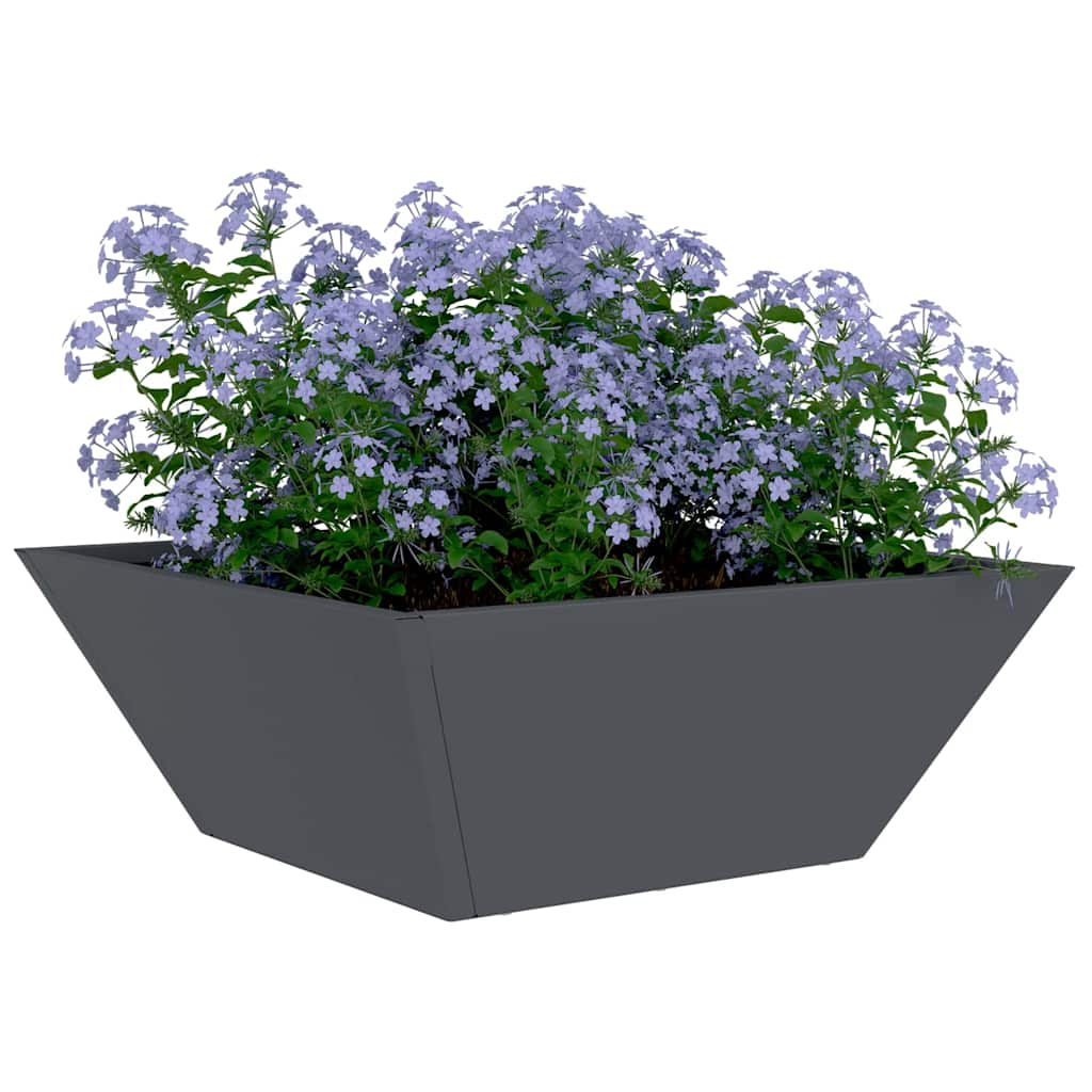 vidaXL Garten-Pflanzgefäß Anthrazit 40 x 40 x 15 cm