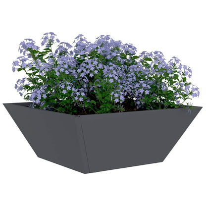vidaXL Garten-Pflanzgefäß Anthrazit 40 x 40 x 15 cm