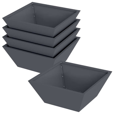vidaXL Garten-Pflanzgefäß 5 pcs Anthrazit 40 x 40 x 15 cm