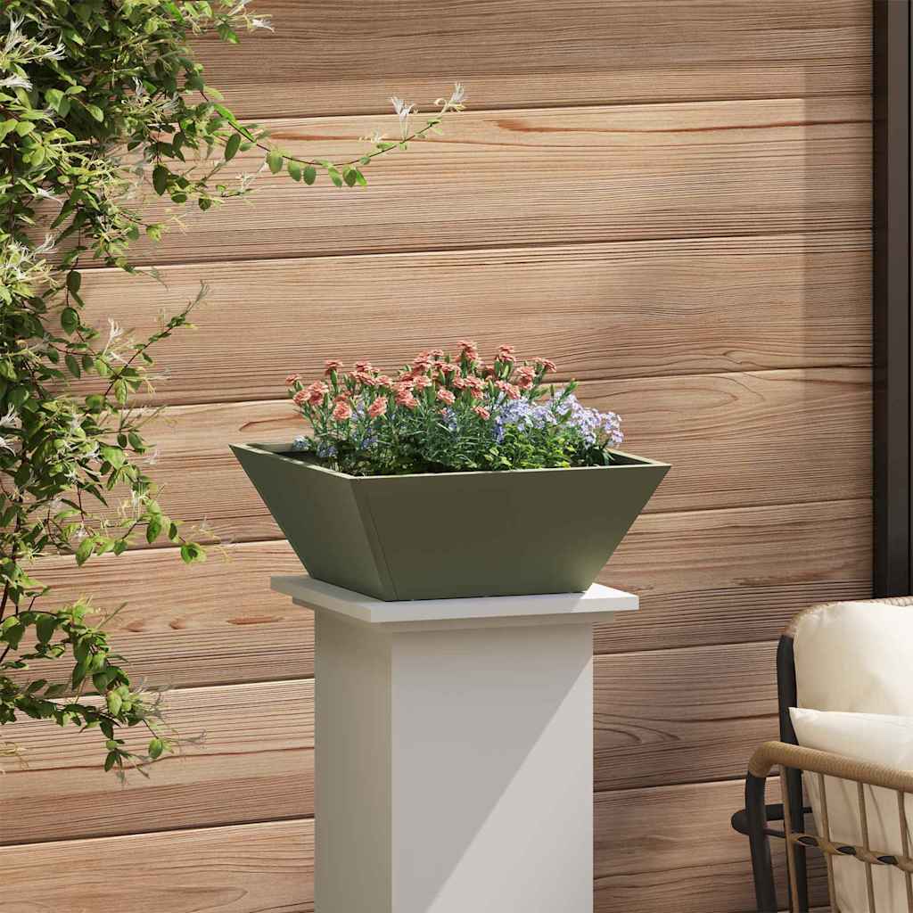 vidaXL Garten-Pflanzgefäß Olive Grün 40 x 40 x 15 cm