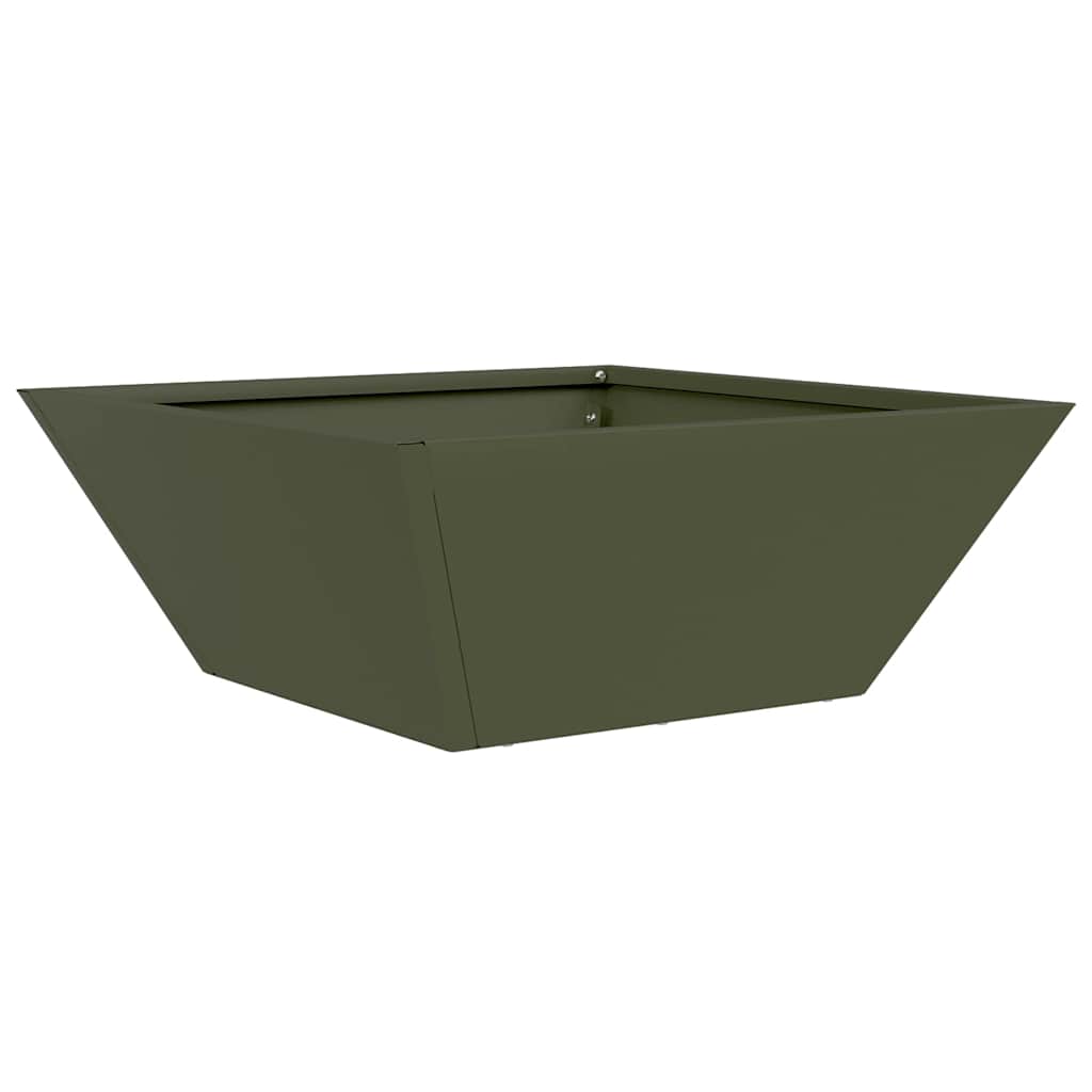vidaXL Garten-Pflanzgefäß Olive Grün 40 x 40 x 15 cm