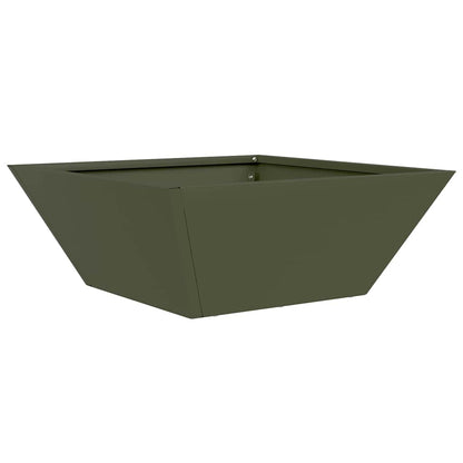 vidaXL Garten-Pflanzgefäß Olive Grün 40 x 40 x 15 cm
