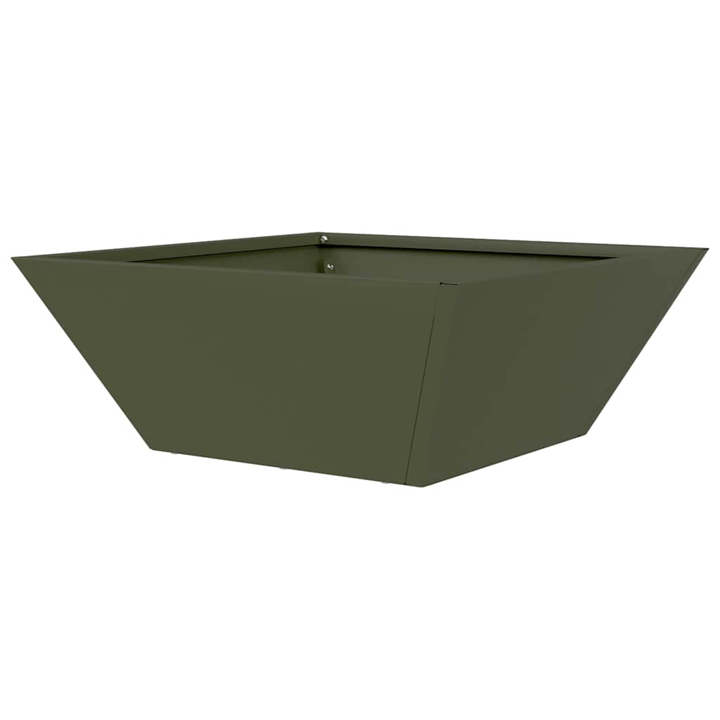 vidaXL Garten-Pflanzgefäß Olive Grün 40 x 40 x 15 cm