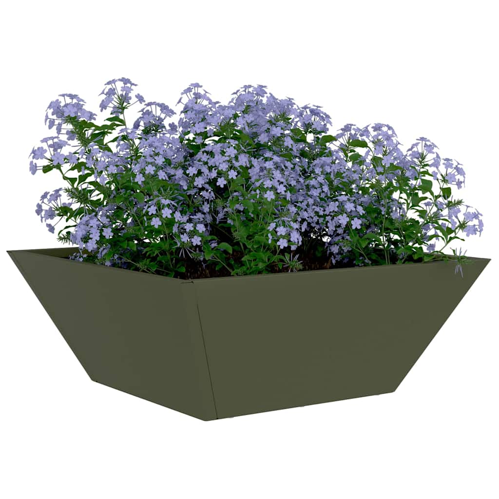 vidaXL Garten-Pflanzgefäß Olive Grün 40 x 40 x 15 cm
