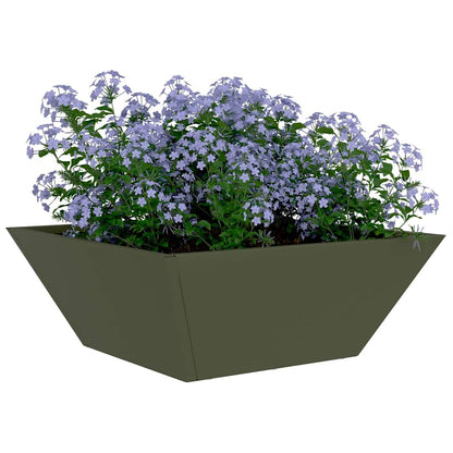 vidaXL Garten-Pflanzgefäß Olive Grün 40 x 40 x 15 cm