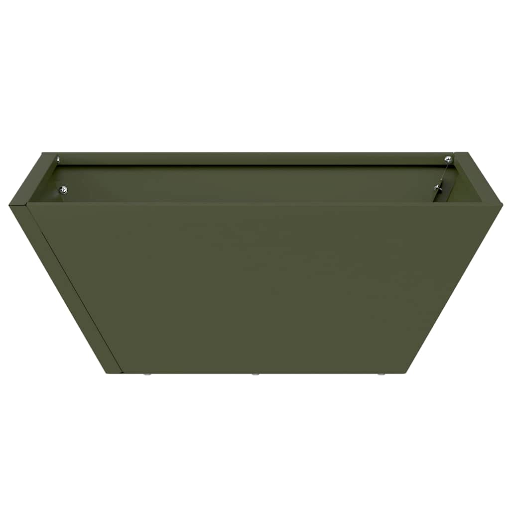 vidaXL Garten-Pflanzgefäß Olive Grün 40 x 40 x 15 cm