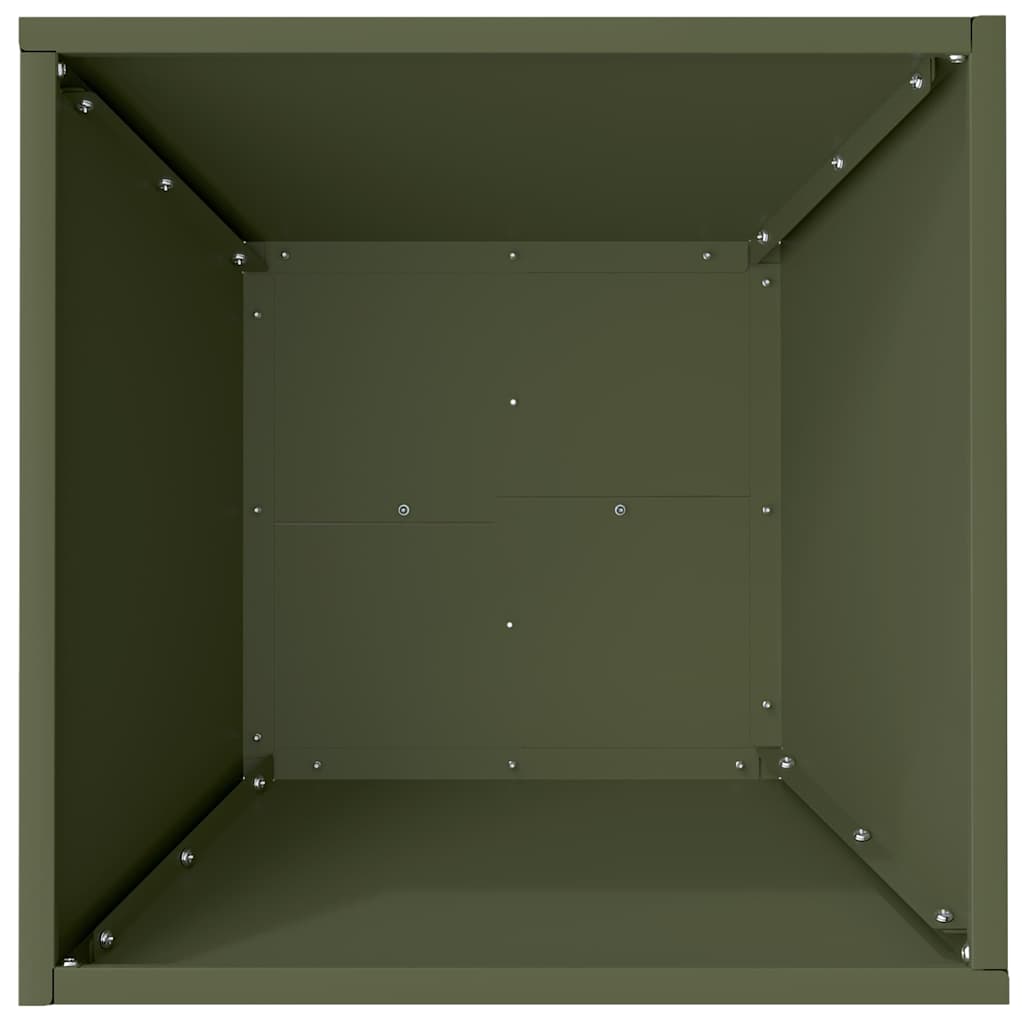 vidaXL Garten-Pflanzgefäß Olive Grün 40 x 40 x 15 cm