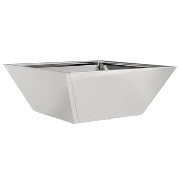vidaXL Garten-Pflanzgefäß Silber 40 x 40 x 15 cm Edelstahl
