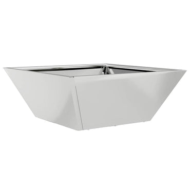 vidaXL Garten-Pflanzgefäß Silber 40 x 40 x 15 cm Verzinkter Stahl