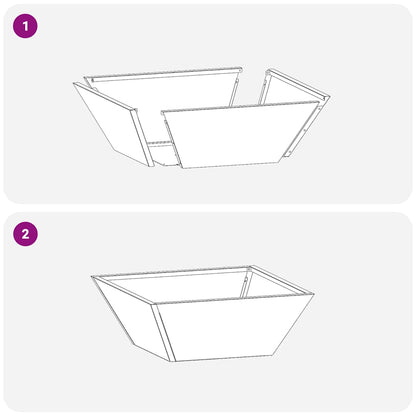 vidaXL Garten-Pflanzgefäß 5 pcs Silber 40 x 40 x 15 cm