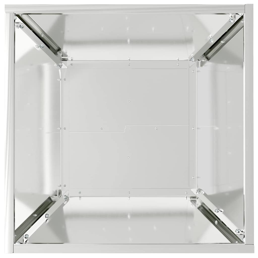 vidaXL Garten-Pflanzgefäß 5 pcs Silber 40 x 40 x 15 cm