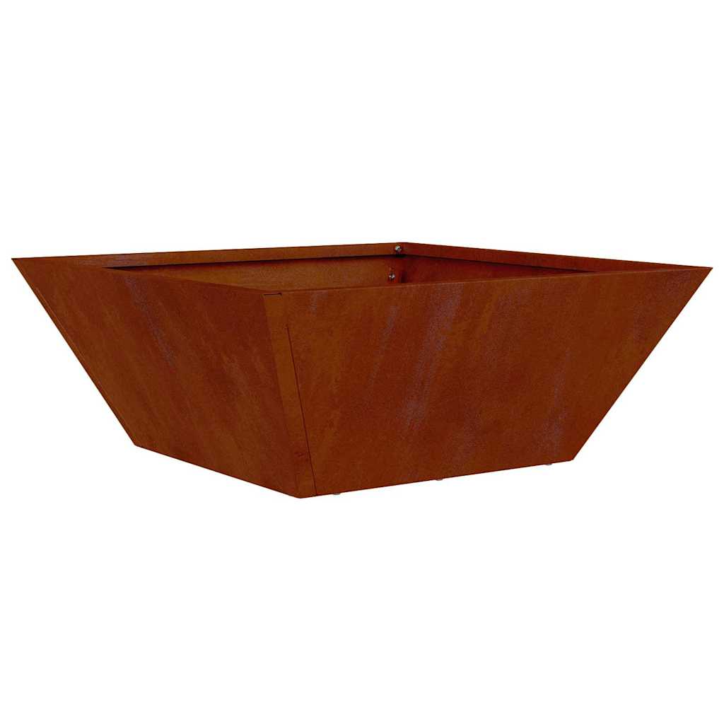 vidaXL Garten-Pflanzgefäß Rostig 40 x 40 x 15 cm Wetterfeststahl