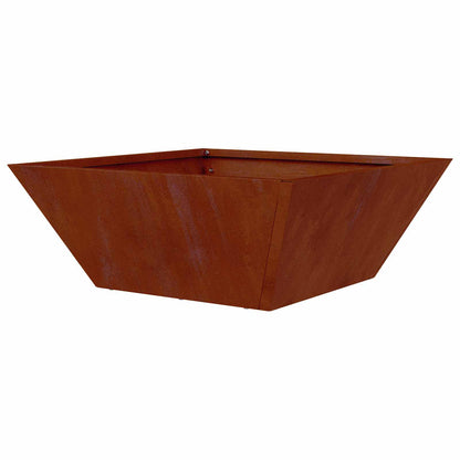 vidaXL Garten-Pflanzgefäß Rostig 40 x 40 x 15 cm Wetterfeststahl