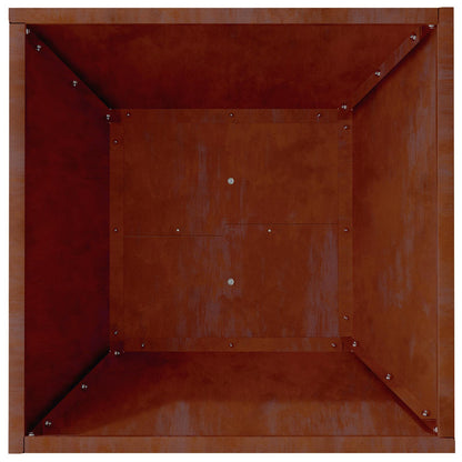 vidaXL Garten-Pflanzgefäß Rostig 40 x 40 x 15 cm Wetterfeststahl