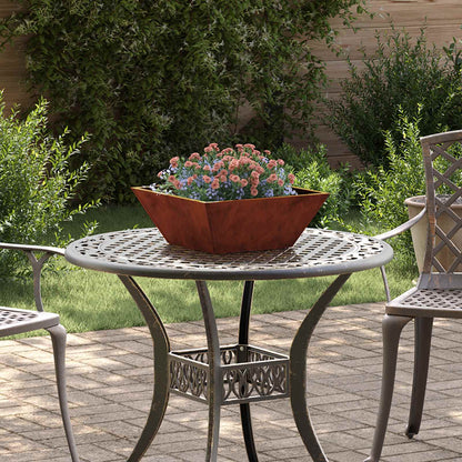 vidaXL Garten-Pflanzgefäß 5 pcs Rostig 40 x 40 x 15 cm Wetterfeststahl