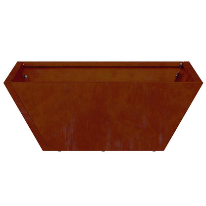 vidaXL Garten-Pflanzgefäß 5 pcs Rostig 40 x 40 x 15 cm Wetterfeststahl
