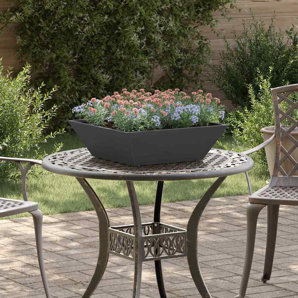 vidaXL Garten-Pflanzgefäß 5 pcs Schwarz 50 x 50 x 15 cm