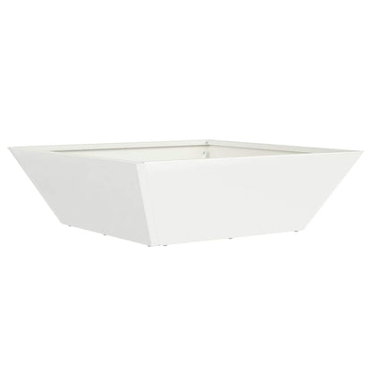 vidaXL Garten-Pflanzgefäß Weiß 50 x 50 x 15 cm Kaltgewalzter Stahl