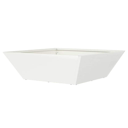 vidaXL Garten-Pflanzgefäß Weiß 50 x 50 x 15 cm Kaltgewalzter Stahl