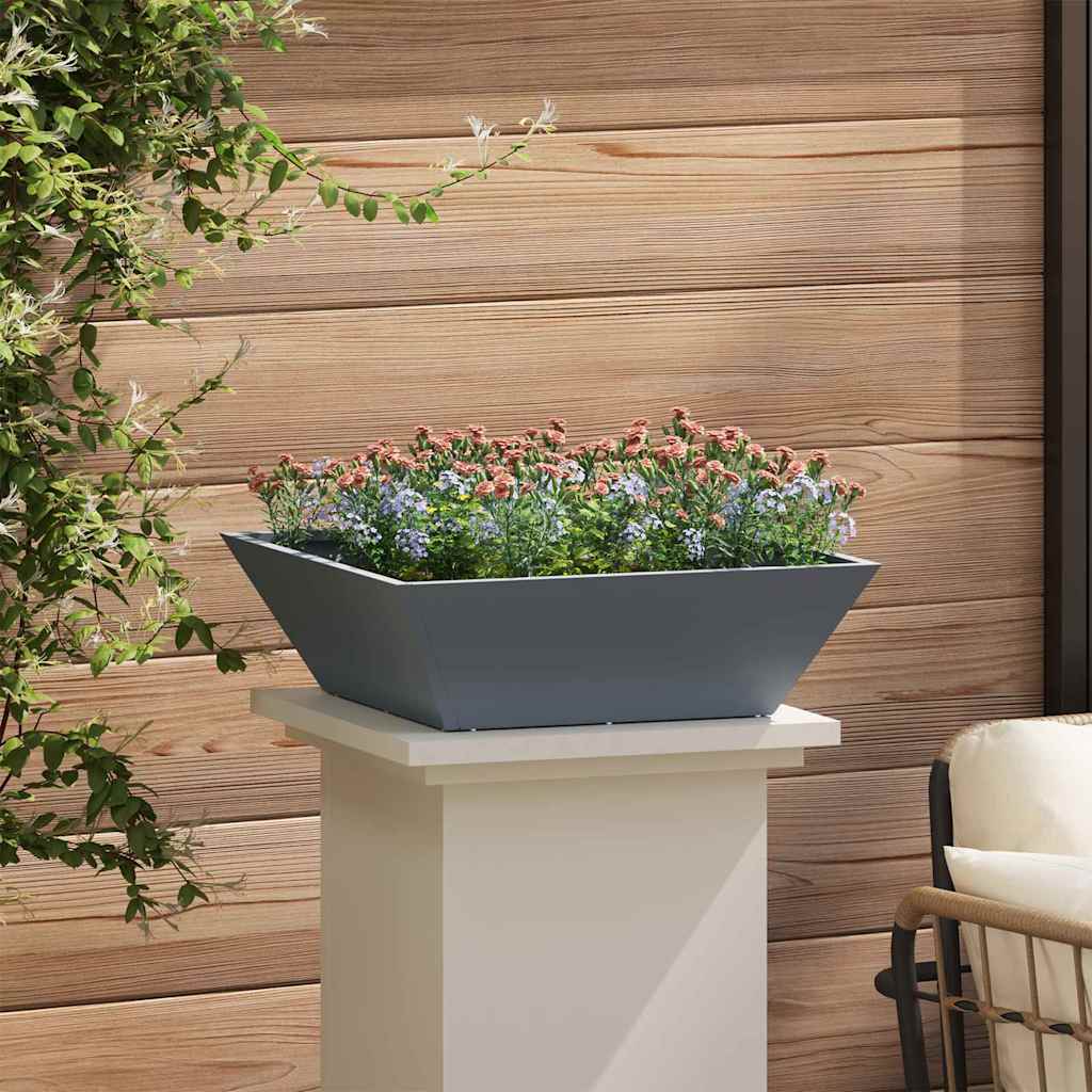 vidaXL Garten-Pflanzgefäß 5 pcs Anthrazit 50 x 50 x 15 cm